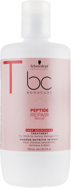 Відновлювальна маска для глибокого живлення - Schwarzkopf Professional BC Repair Rescue Peptide Deep Nourishing Treatment — фото N3