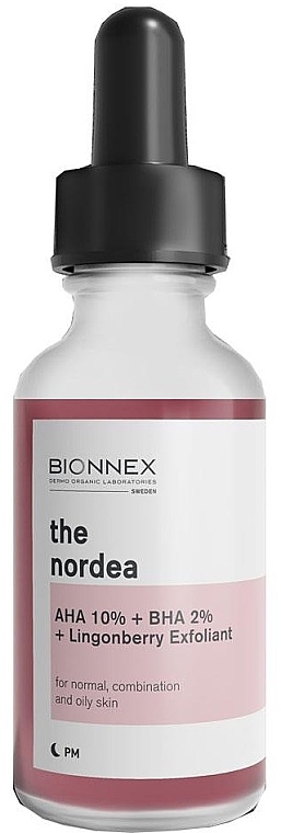 Эксфолиант для лица - Bionnex The Nordea AHA 10% + BHA 2% + Lingonberry Exfoliant — фото N2