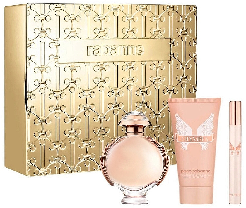 Paco Rabanne Olympea - Набор (edp/50ml + b/lot/75ml + edp/10ml) — фото N1