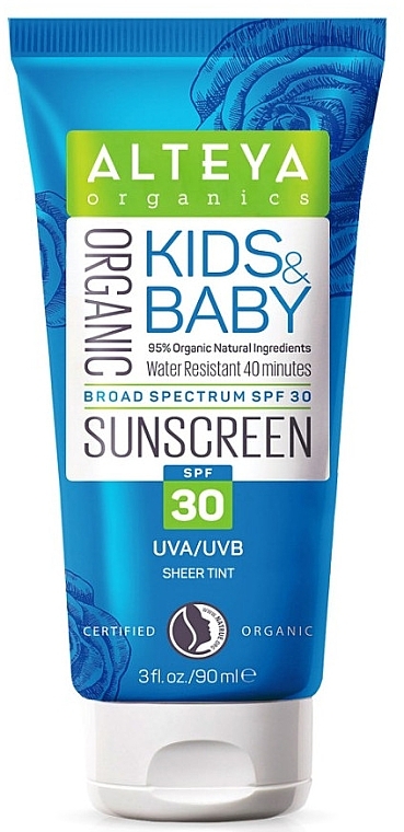 Сонцезахисний крем для тіла - Alteya Organic Kids & Baby Sunscreen Cream SPF30 — фото N1