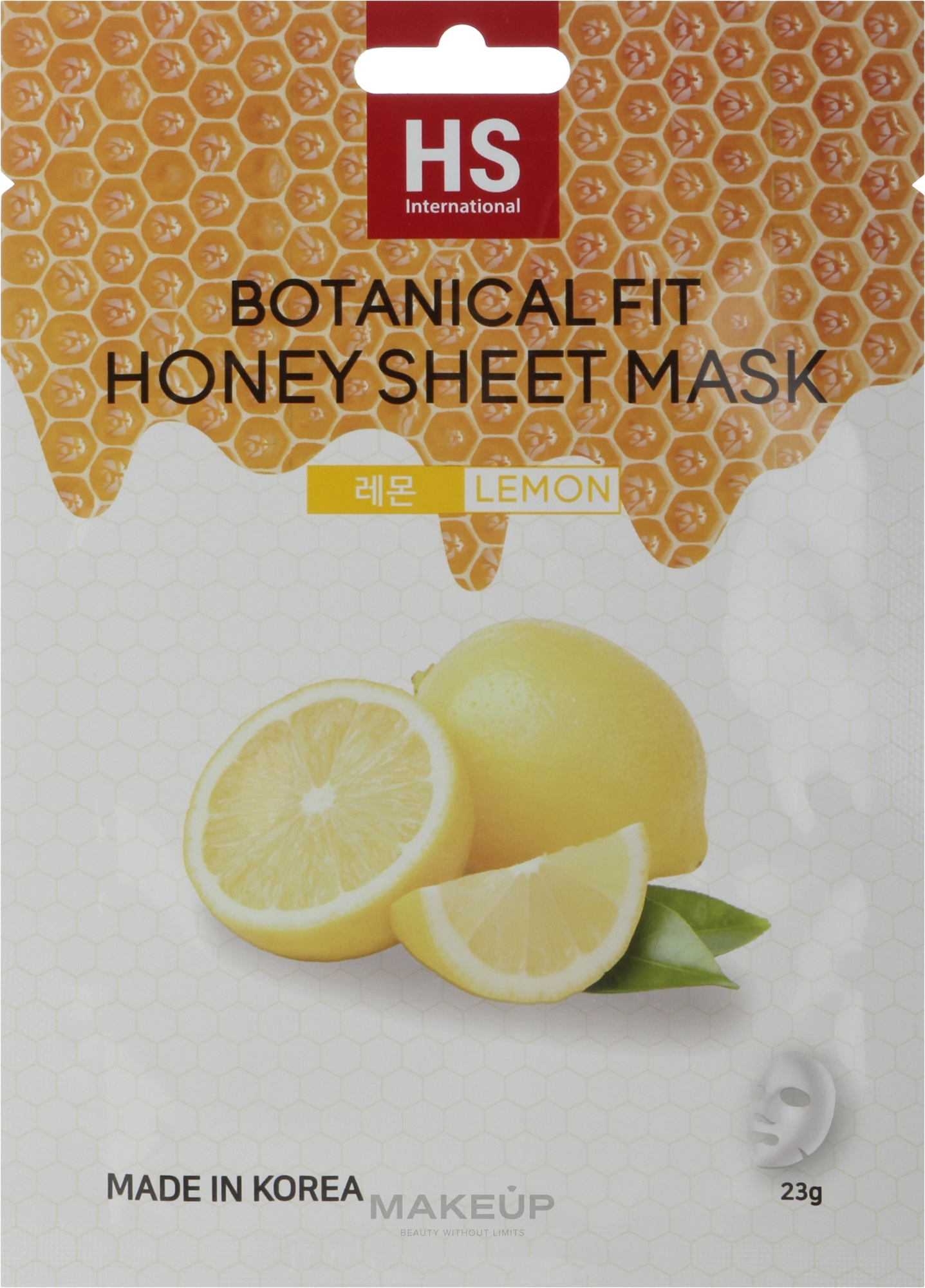Маска тканинна для обличчя з медом та екстрактом лимона - V07 Botanical Fit Honey Sheet Mask Lemon — фото 23g