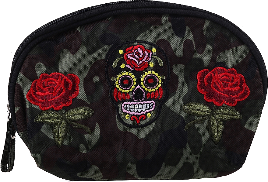 Косметичка "Camouflage", 95870, розы и череп - Top Choice — фото N1