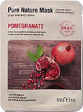 Духи, Парфюмерия, косметика Тканевая маска для лица "Гранат" - Secriss Pure Nature Pomegranate Mask