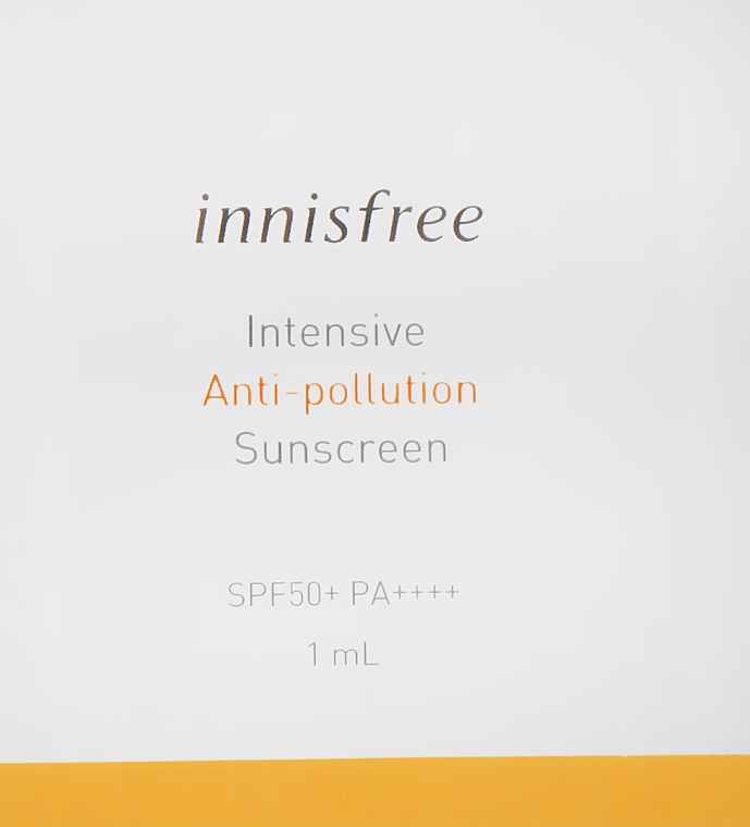 Сонцезахисний крем - Innisfree Intensive Anti Pollution Sunscreen SPF50+ PA++++ (пробник)