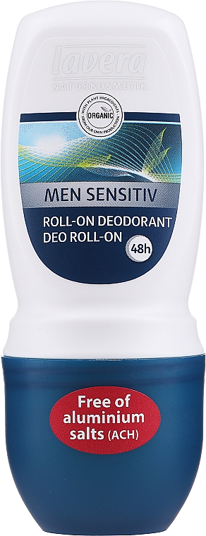 Роликовый дезодорант - Lavera 48h Men Sensitiv Deo Roll-On — фото N1