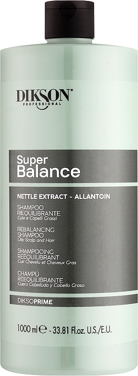 Шампунь себорегулирующий для жирной кожи головы и волос с экстрактом крапивы - Dikson Prime Super Balance Shampoo Intensive Rebalancing — фото N2