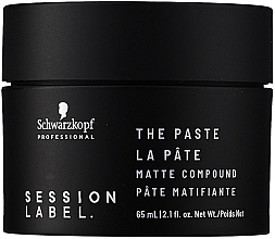 Парфумерія, косметика Матова паста для укладання волосся - Schwarzkopf Professional Session Label The Paste Matte Compound