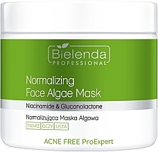Парфумерія, косметика Нормалізувальна маска для обличчя з водоростей - Bielenda Professional Acne Free Pro Expert Normalizing Face Algae Mask