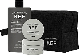 Парфумерія, косметика Набір - REF Hair & Body Essentials Kit (shmp/285ml + h/wax/85ml + bag)