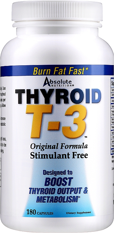 Харчова добавка "Thyroid T-3" - Absolute Nutrition Thyroid T-3 Capsules — фото N3