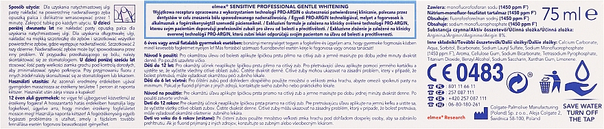 Зубна паста - Elmex Professional Sensitive Professional Gentle Whitening — фото N2