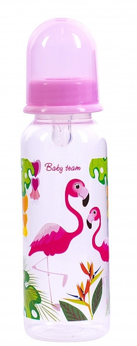 Бутылочка для кормления от 0 месяцев 250 мл, с фламинго - Baby Team — фото N1