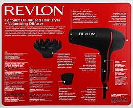 Фен для волос - Revlon Smoothstay Coconut Oil Infused Hair Dryer RVDR5317E — фото N2