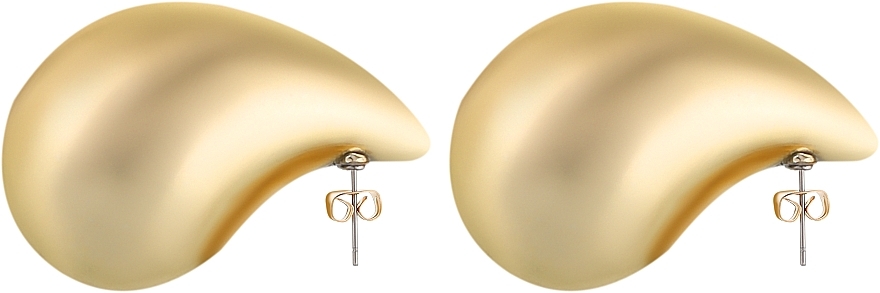 Сережки у формі "Золота Крапля", 24*42 мм - Frau Schein  — фото N1