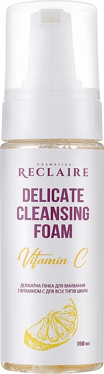 Делікатна пінка для вмивання з вітаміном C - Reclaire Delicate Cleansing Foam — фото N1