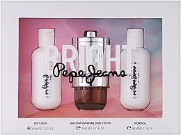 Парфумерія, косметика Pepe Jeans Bright - Набір (edp/30ml + sh/gel/60ml + body/lot/60ml)