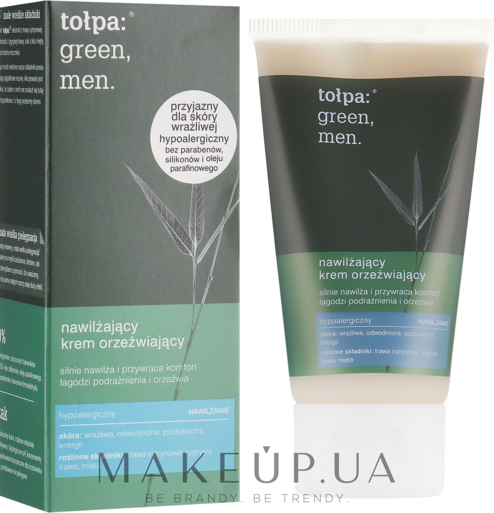 Зволожувальний крем для обличчя - Tolpa Refreshing Moisturizing Cream For Men — фото 50ml