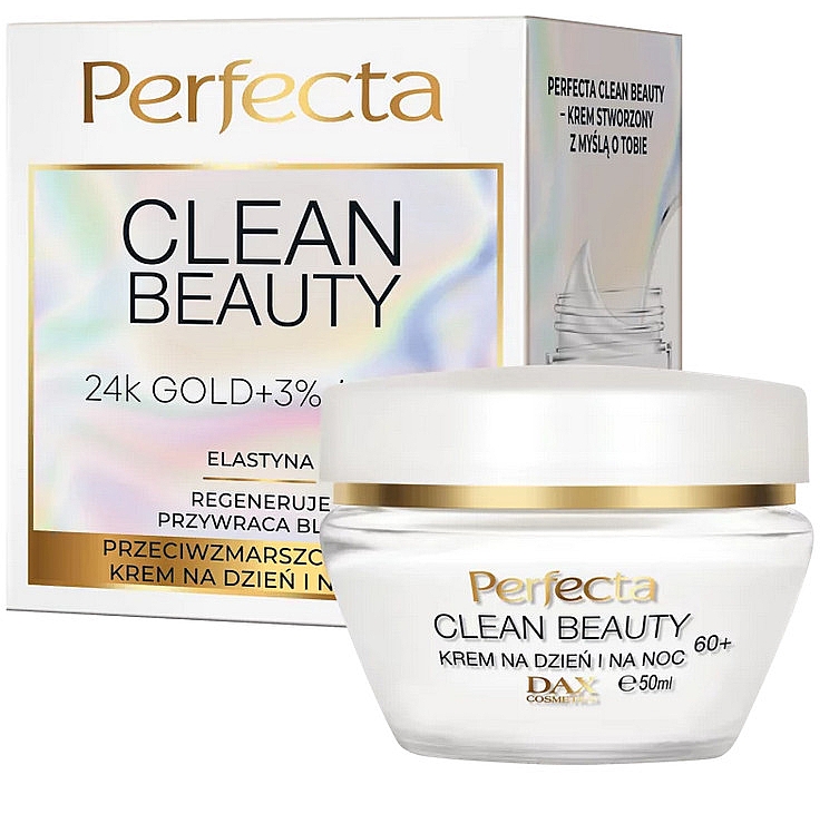 Крем для обличчя проти зморщок 60+ - Perfecta Clean Beauty Face Cream — фото N1