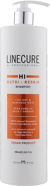 Шампунь для сухих и поврежденных волос - Hipertin Linecure Vegan Nutri Repair Shampoo — фото N3