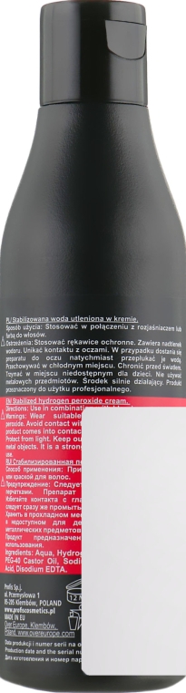 Окислитель для волос - Profis Scandic Line Oxydant Creme 12% — фото N2