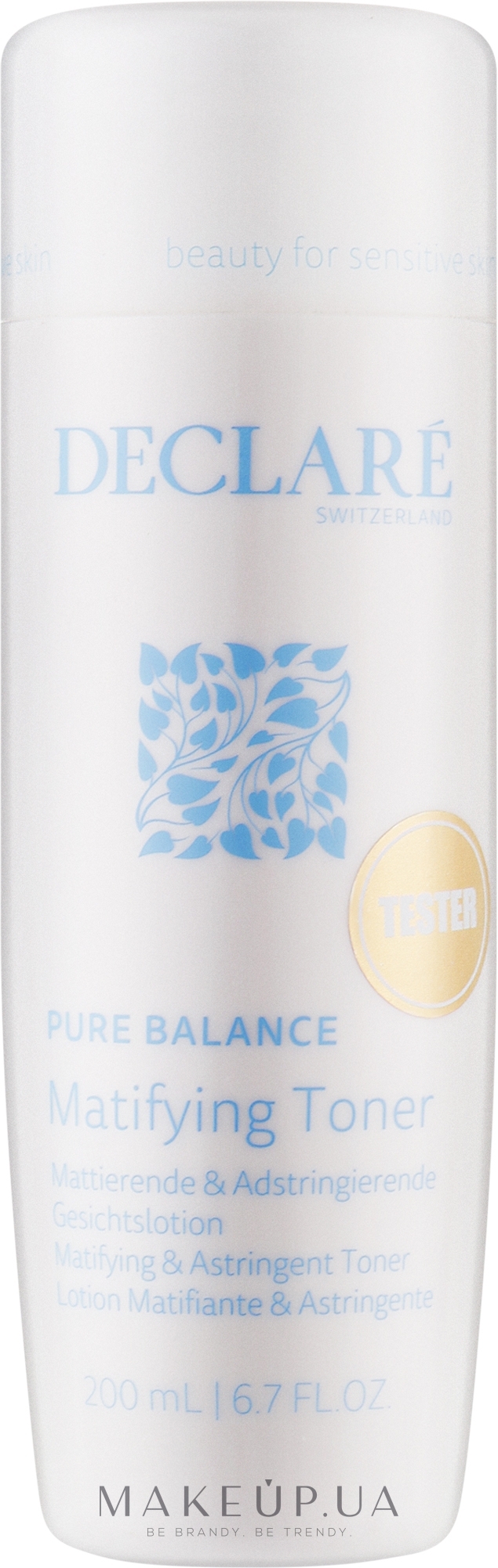 Матувальний антисептичний лосьйон - Declare Pure Balance Matifying & Astringent Toner (тестер) — фото 200ml