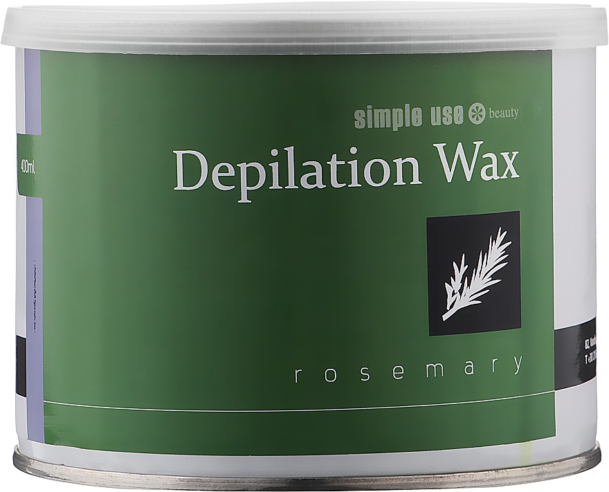 Теплый воск для депиляции в банке "Розмарин" - Simple Use Beauty Depilation Wax — фото N1