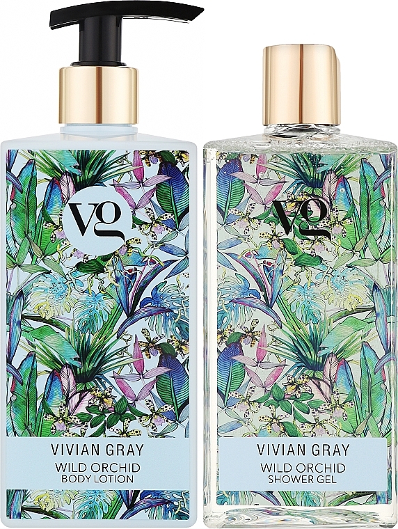 Набор - Vivian Gray Wild Orchid (sh/gel/350ml + b/lot/350ml) — фото N2