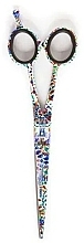 Парикмахерские ножницы прямые 82055-1, 5.5" - Witte Rose Line Art Mosaic — фото N1