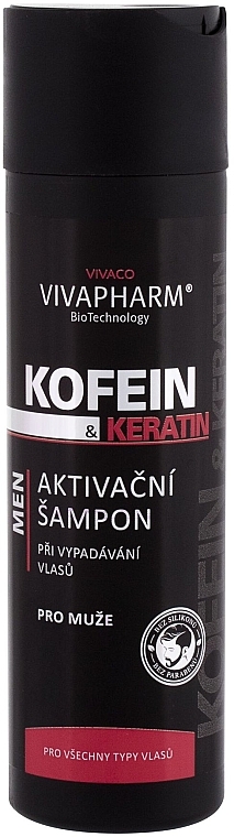 Мужской шампунь для волос - Vivaco ivaPharm Keratin & Caffeine Shampoo — фото N1