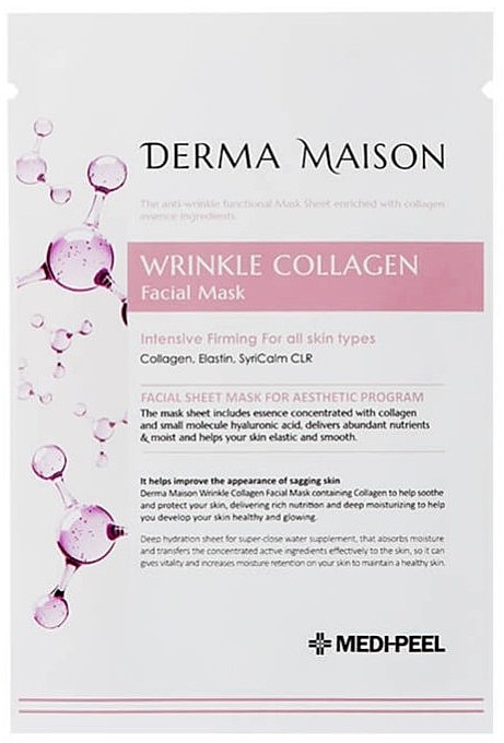 Антивікова тканинна маска з колагеном - MediPeel Derma Maison Wrinkle Collagen Facial Mask — фото N1