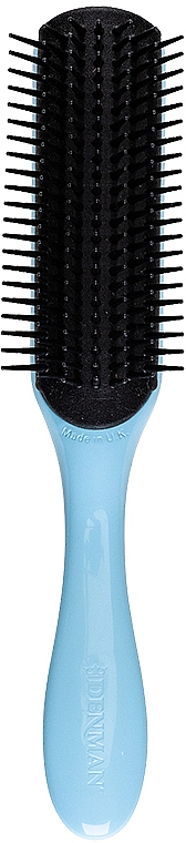 Щетка для волос D3, голубая с черным - Denman Original Styler 7 Row Nordic Ice — фото N1