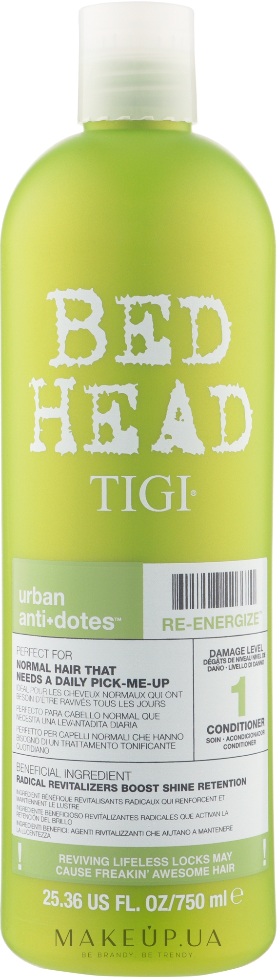 Кондиционер для ежедневного ухода для нормальных волос - Tigi Bed Head Urban Anti+Dotes Re-Energize Conditioner — фото 750ml
