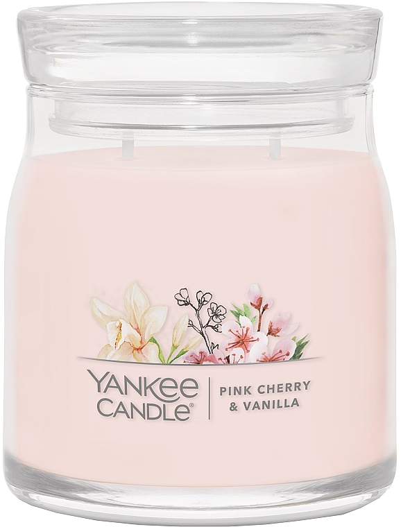 Ароматична свічка у банці "Рожева вишня та ваніль", 2 ґноти - Yankee Candle Pink Cherry & Vanilla — фото N1