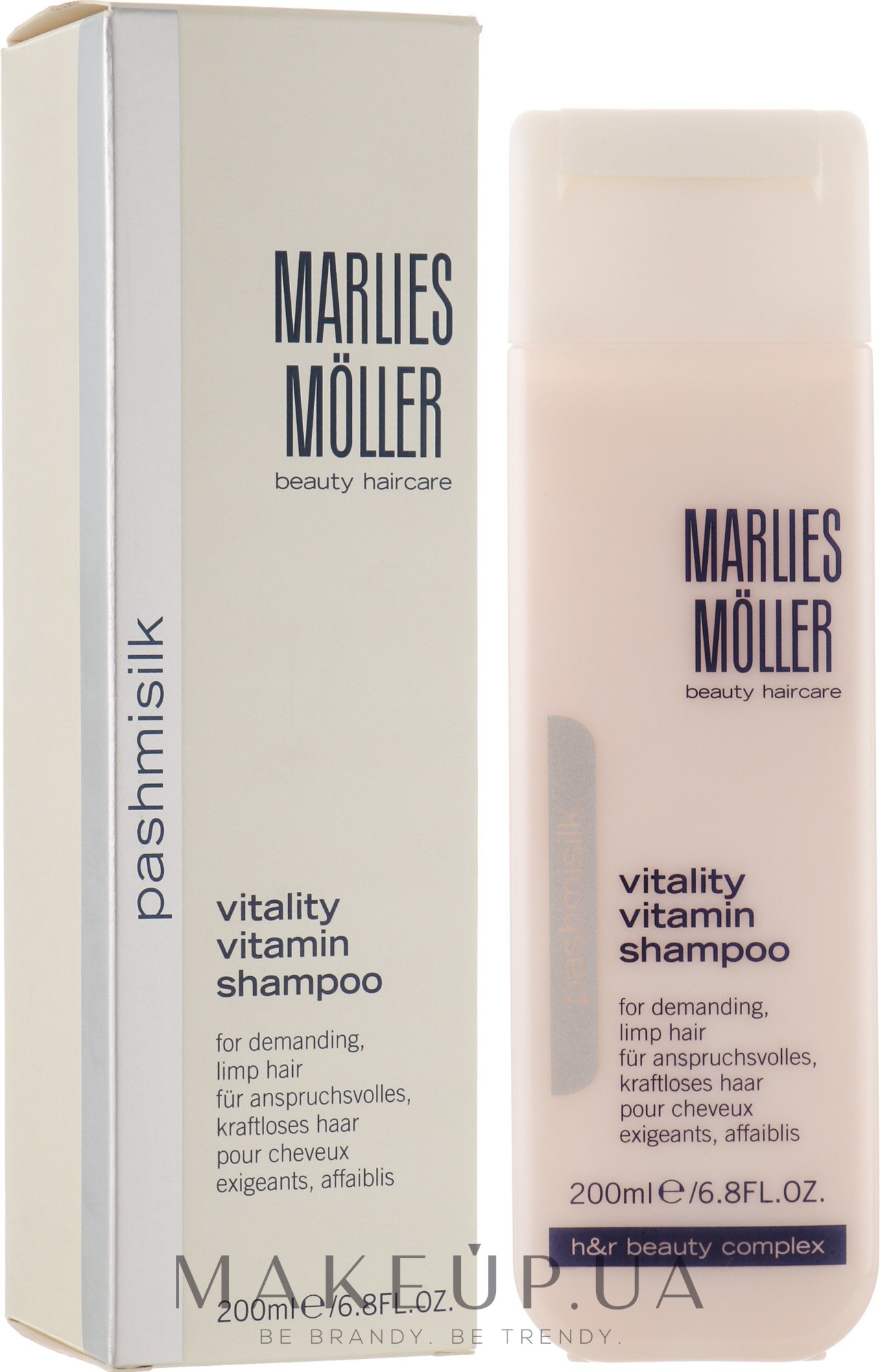 Вітамінний шампунь для волосся - Marlies Moller Pashmisilk Vitality Vitamin Shampoo — фото 200ml