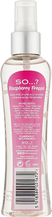 Спрей для тела - So…? Raspberry Frappe Body Mist — фото N2