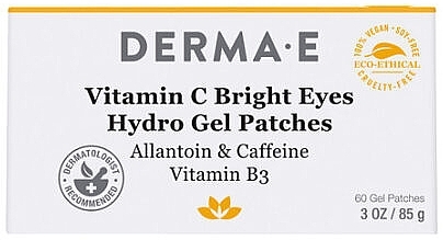 Гидрогелевые патчи с витамином С - Vitamin C Bright Eye Gel Pads by Derma E Natural Skincare — фото N3