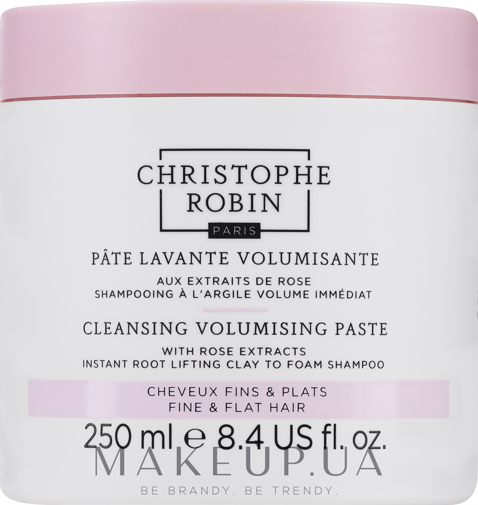 Очищающая паста для волос - Christophe Robin Cleansing Volumizing Paste With Pure Rassoul Clay & Rose Extracts — фото 250ml