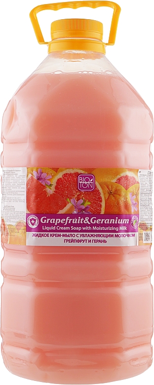 Рідке крем-мило "Грейпфрут і герань" - Bioton Cosmetics Active Fruits Grapefruit & Geranium Soap — фото N5
