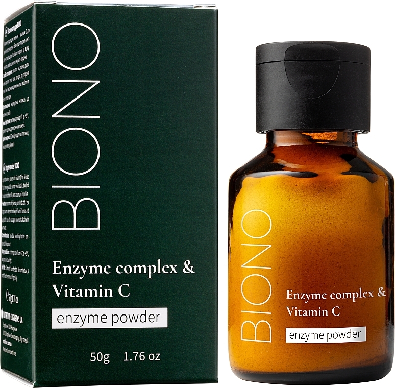 Ензимна пудра для вмивання обличчя з вітаміном С - Biono Enzym Complex & Vitamin C Enzyme Powder — фото N2