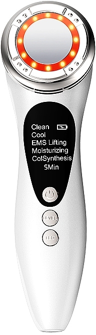 Микротоковый EMS массажер для лица для фототерапии, белый - Aimed Skin RF Lifting EMS+LED — фото N3