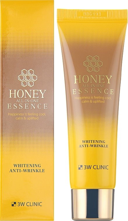 Універсальна освітлювальна есенція для обличчя - 3W Clinic Honey All-In-One Essence — фото N2