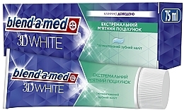 Зубна паста "Екстремальний м'ятний поцілунок" - Blend-a-med 3D White Extreme Mint Kiss Toothpaste — фото N1