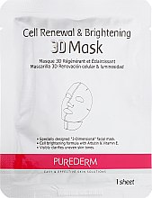 Набір 3D-масок, що оновлюють і освітлюють - Purederm Cell Renewal & Brightening 3D Mask — фото N2