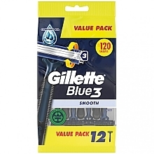 Духи, Парфюмерия, косметика Набор одноразовых станков для бритья, 12 шт - Gillette Blue 3 Disposable Razors