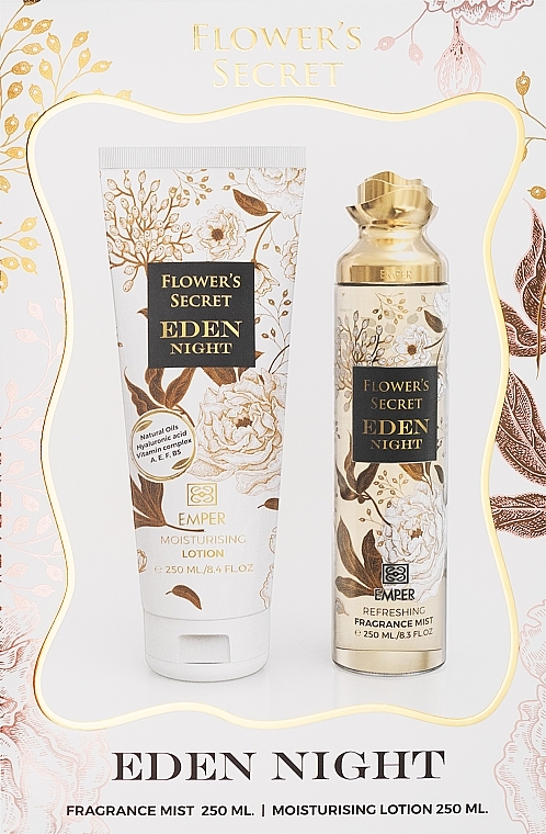 Набор - Emper Flower'S Secret Eden Night (b/mist/250ml + b/lot/250ml) — фото N1