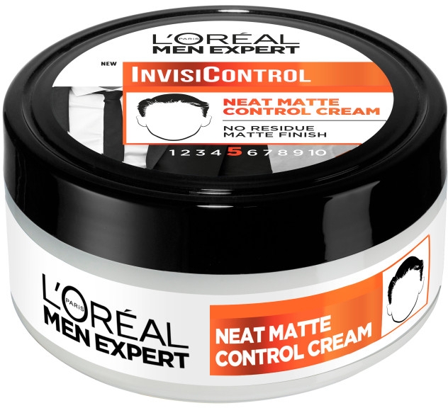 Крем середньої фіксації для укладання волосся - L'Oreal Paris Men Expert InvisiControl Neat Matte Control Cream — фото N2