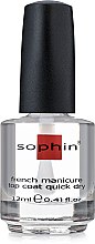 Парфумерія, косметика Кришталевий закріплювач лаку з ефектом сушіння - Sophin French Manicure Quick Dry