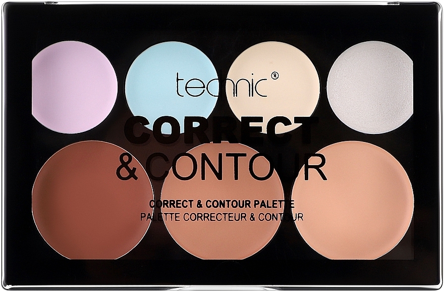 Палетка коректорів і консилерів - Technic Cosmetics Correct & Contour Palette — фото N2