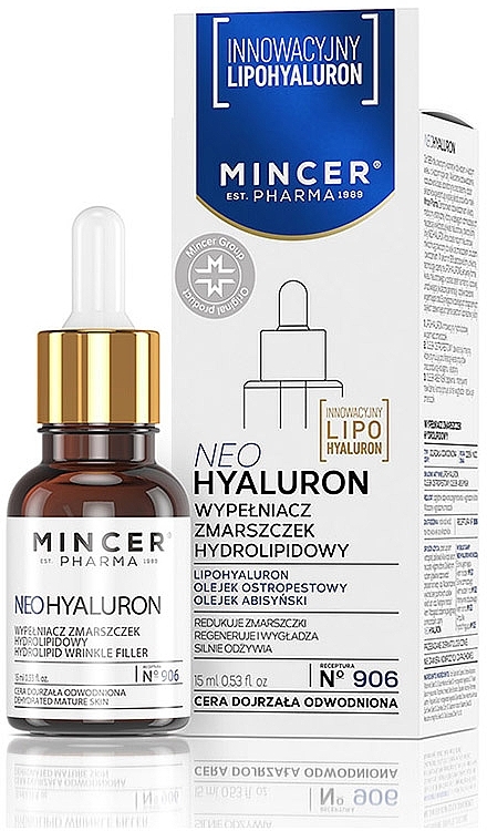 Гидролипидная сыворотка для возрастной и обезвоженной кожи - Mincer Pharma Neo Hyaluron Serum № 906 — фото N1