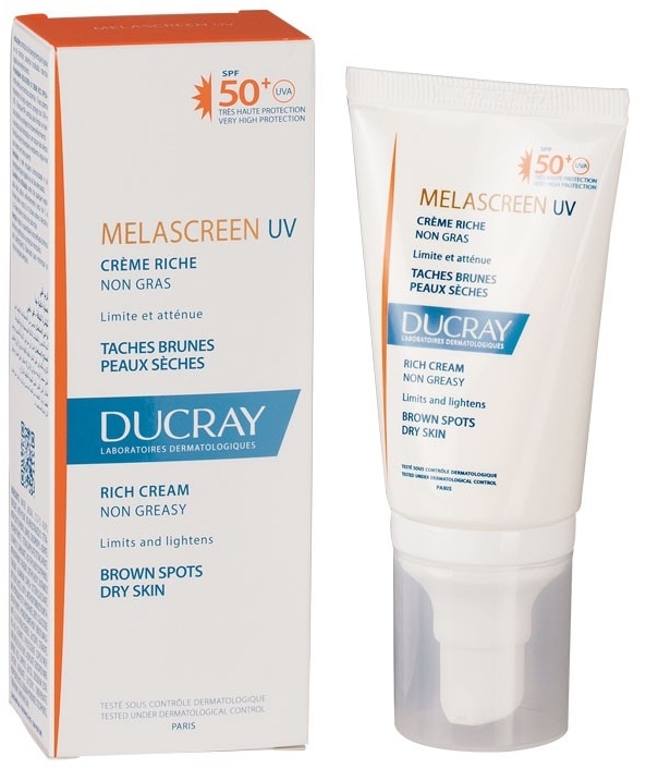 Крем против пигментации для сухой кожи - Ducray Melascreen UV Rich Cream SPF 50+ — фото N1